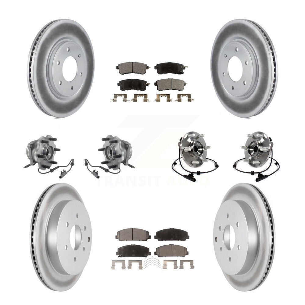 Kit de plaquettes de rotor de frein, roulement de moyeu avant et arrière (10 pièces) pour INFINITI QX80 Nissa
