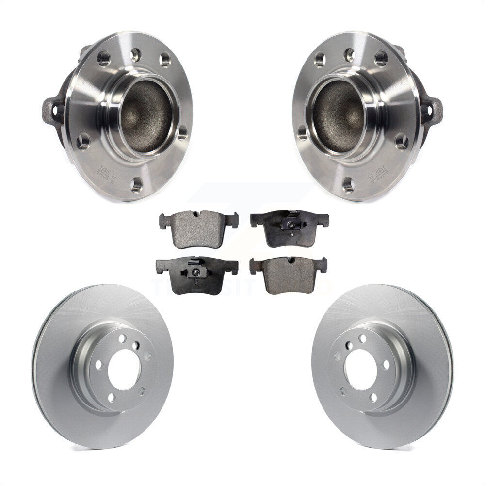 Ensemble de roulement de moyeu avant, Rotor de frein à disque revêtu et Kit de plaquettes pour BMW 328i 330