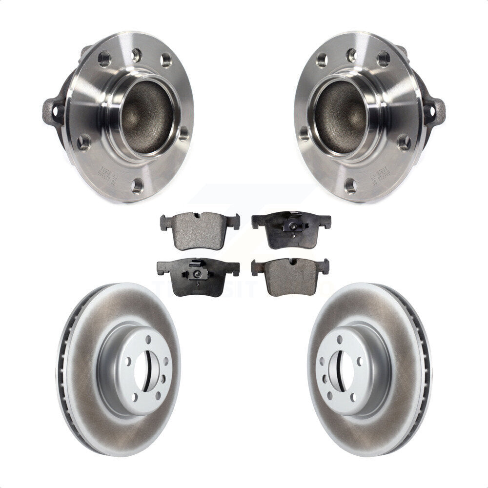 Kit de rotors et plaquettes de frein à disque enduits d'assemblage de roulement de moyeu avant pour BMW 335i