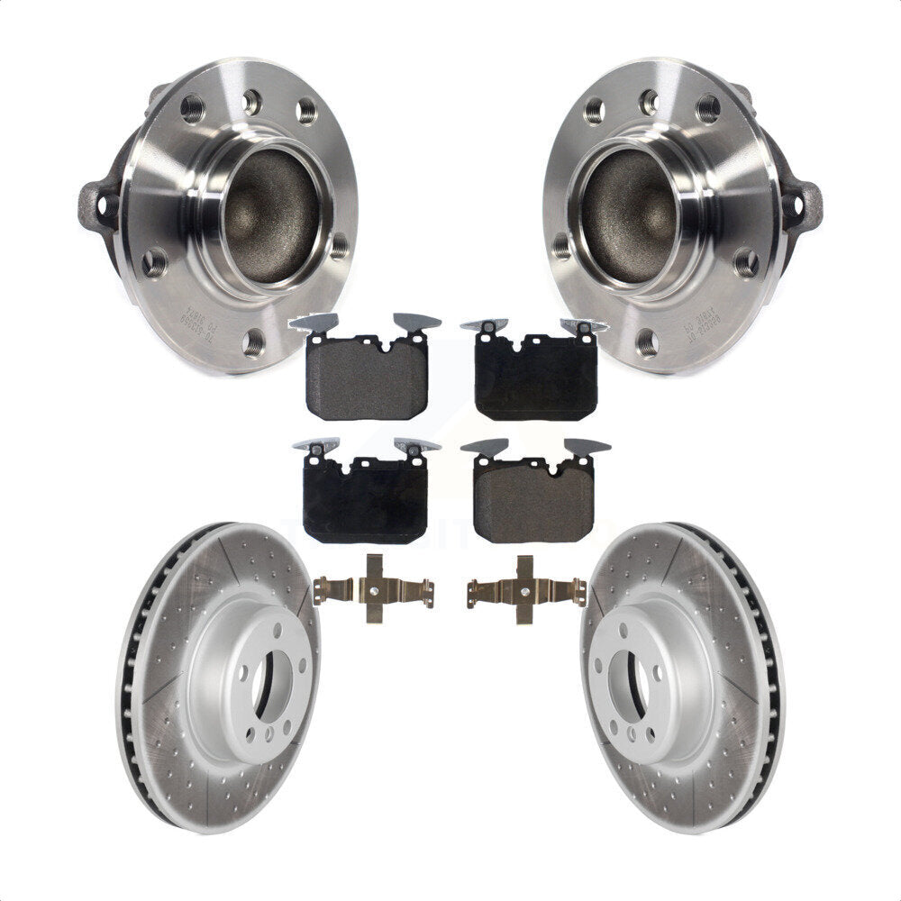 Kit de plaquettes de Rotor de frein enduit de roulement de moyeu avant, pour BMW 335i 328i 228i 435i M240i