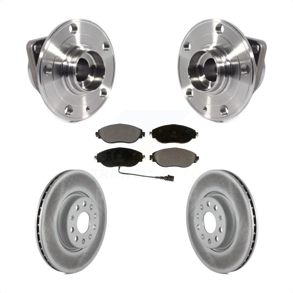 Kit de plaquettes de Rotor de frein enduites d'assemblage de roulement de moyeu avant pour Volkswagen GTI Arteo