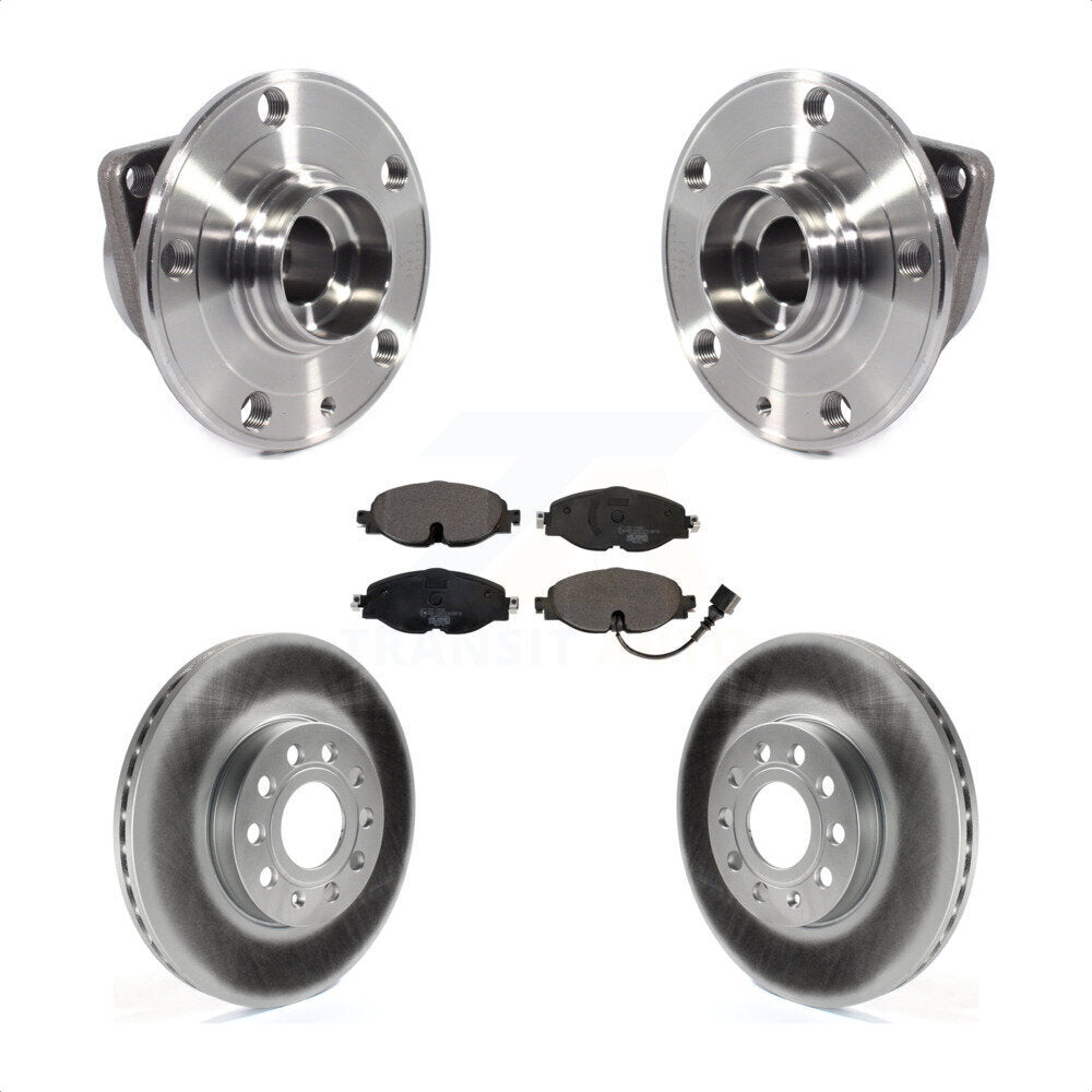 Kit de plaquettes de Rotor de frein enduit de roulement de moyeu avant, pour Volkswagen Jetta Taos Golf Aud