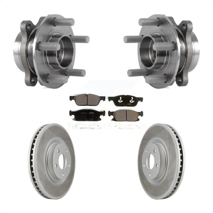 Ensemble de roulement de moyeu avant, Rotor de frein et plaquettes revêtus, Kit pour Lincoln Continenta