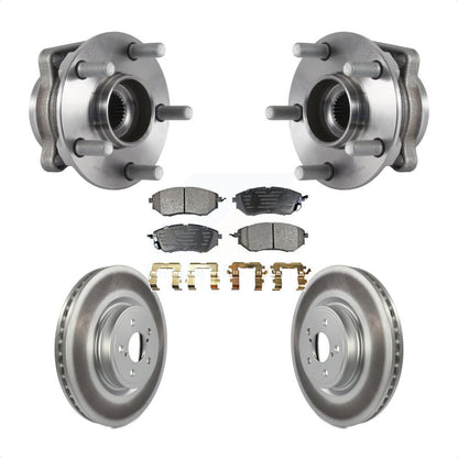 Ensemble de roulement de moyeu avant, Rotor de frein et Kit de plaquettes revêtus pour Subaru Forester 2.0