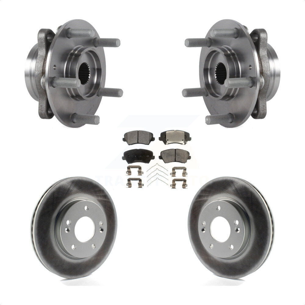 Kit de Rotor et de plaquettes de frein revêtus de roulement de moyeu avant, pour Hyundai Veloster Elantra G