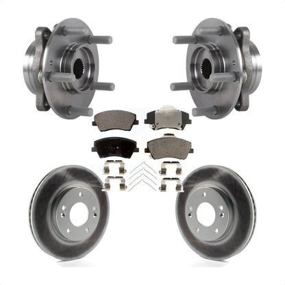 Ensemble de roulement de moyeu avant, Rotor de frein à disque revêtu et Kit de plaquettes pour Hyundai Elantr
