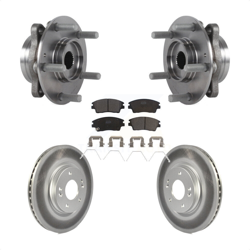 Kit de plaquettes de rotor de frein revêtues de roulement de moyeu avant, pour Hyundai Elantra 2017 2020 1.6