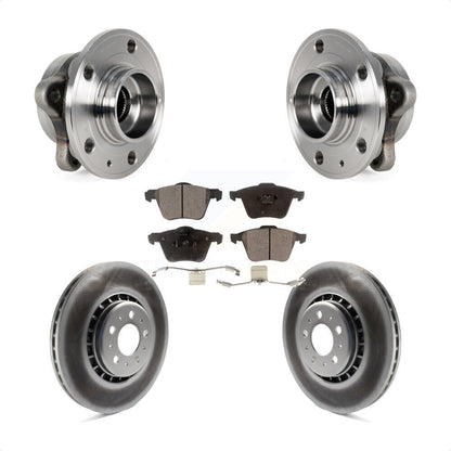Kit de rotors et plaquettes de frein à disque enduits d'assemblage de roulement de moyeu avant pour Volvo XC90
