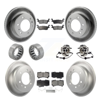 Kit de patins de Rotor de frein enduits de roulement de moyeu avant et arrière (10 pièces) pour Hummer H3T H