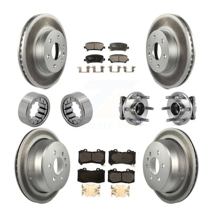 Kit de chaussures de plaquettes de Rotor de frein enduites de roulement de moyeu avant et arrière (10 pièces) pour Chevrolet GM