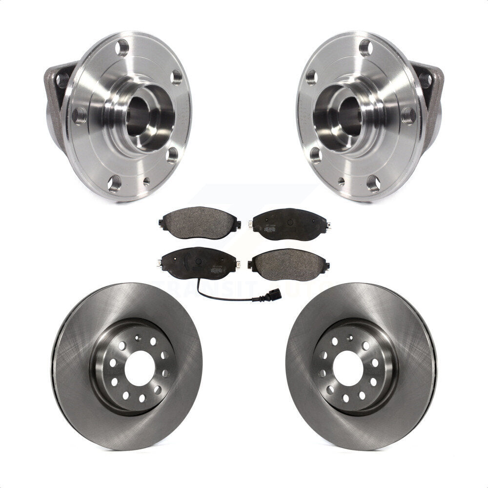 Kit de Rotor et plaquettes de frein à disque, ensemble de roulements de moyeu avant pour Volkswagen GTI Arteo