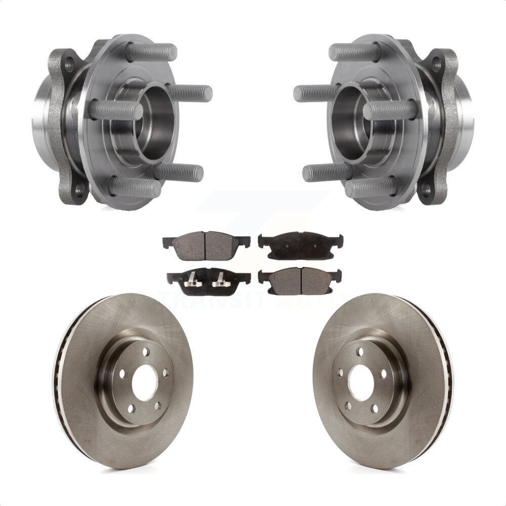Kit de rotors et plaquettes de frein à disque, ensemble de roulements de moyeu avant pour Ford Edge