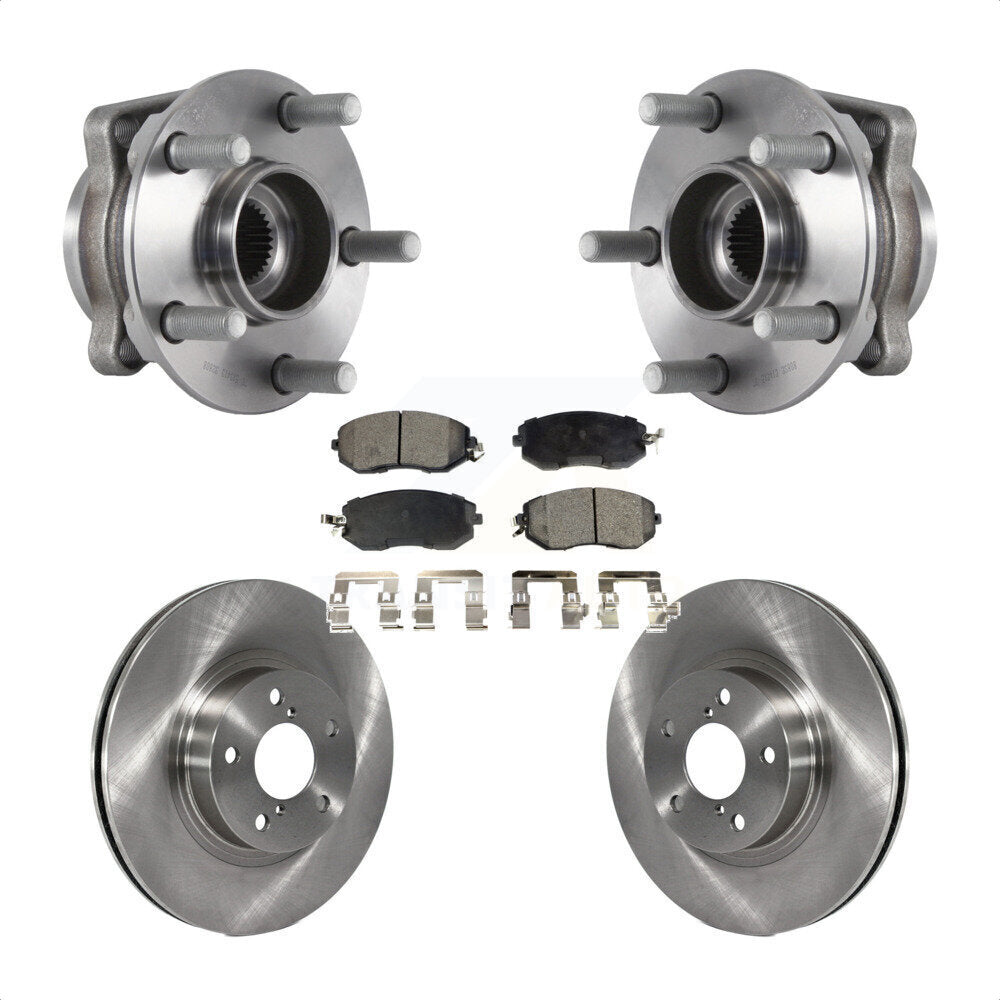 Ensemble de roulements de moyeu avant, Rotors et plaquettes de frein à disque pour Subaru Impreza