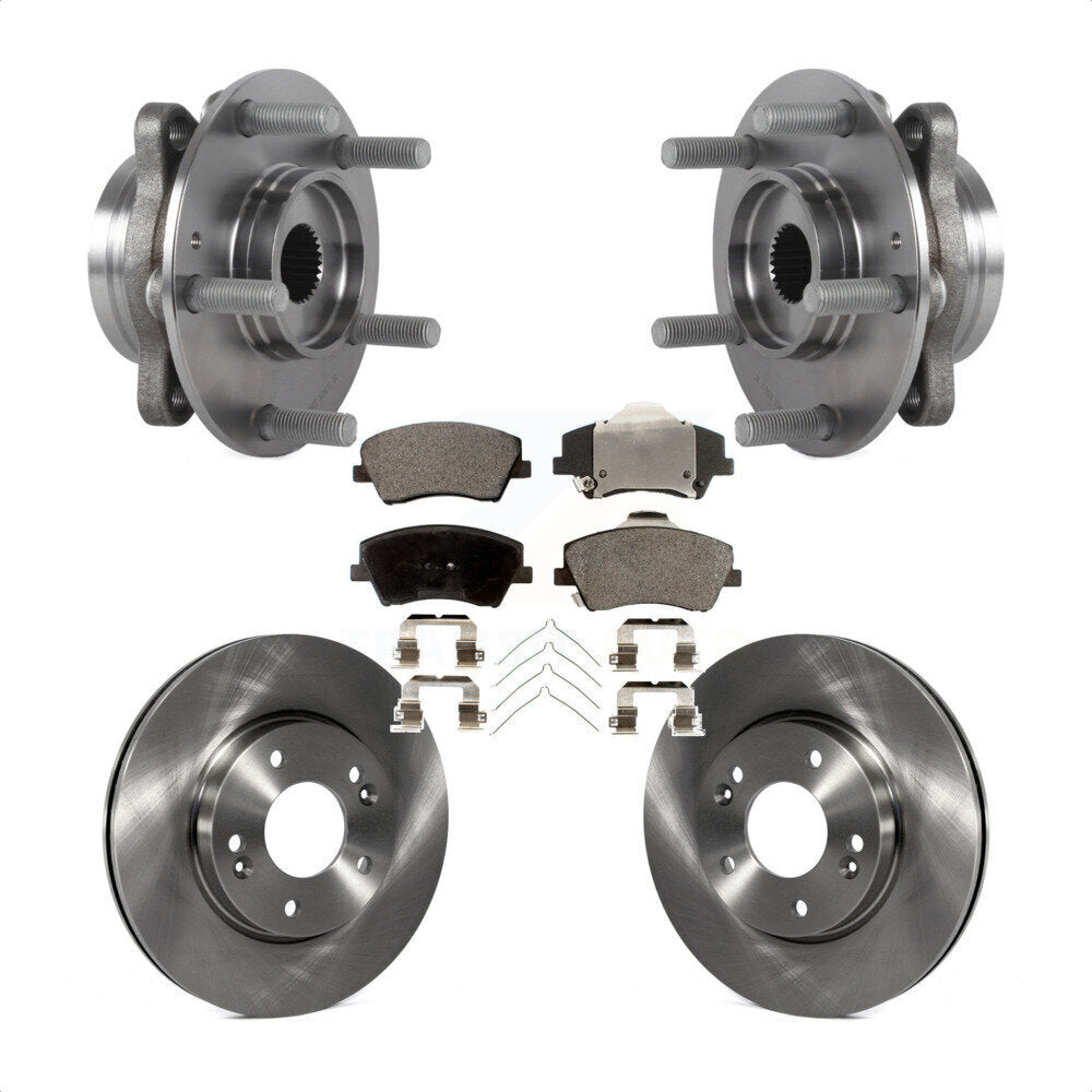 Ensemble de roulements de moyeu avant, Rotors et plaquettes de frein à disque, Kit pour Hyundai Elantra