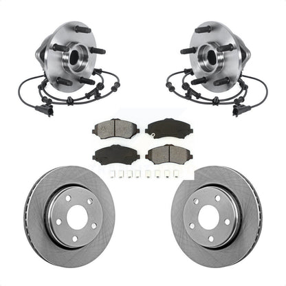 Kit de rotors et plaquettes de frein à disque d'assemblage de roulement de moyeu avant pour Jeep Wrangler JK