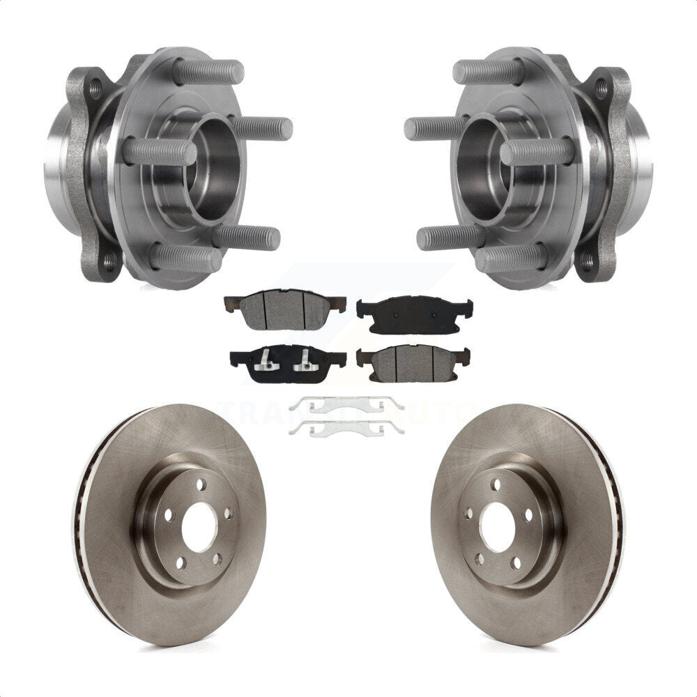 Kit de rotors et plaquettes de frein à disque, ensemble de roulements de moyeu avant pour Ford Edge