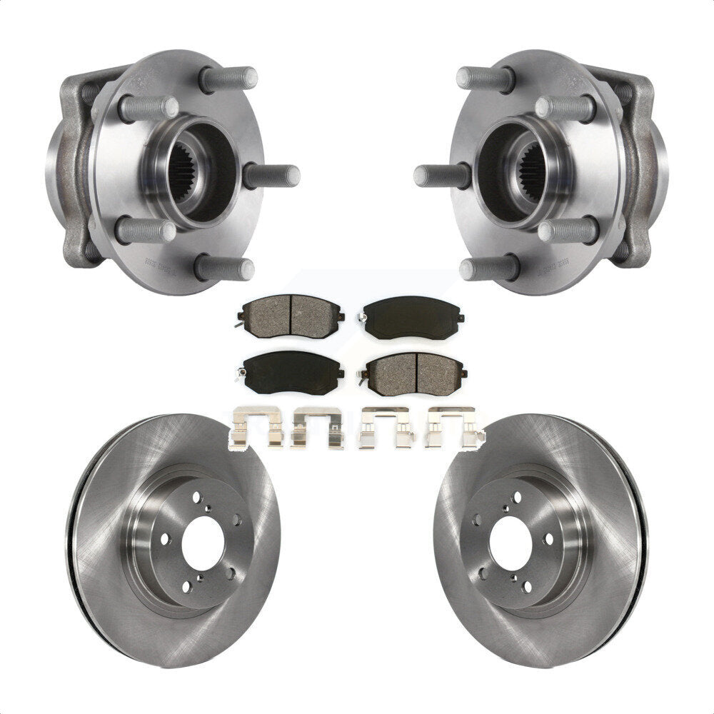 Ensemble de roulements de moyeu avant, Rotors et plaquettes de frein à disque pour Subaru Impreza