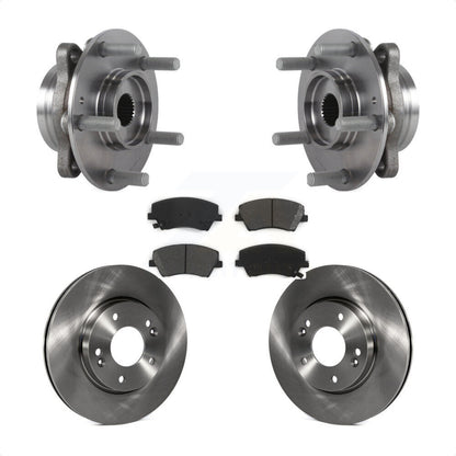 Ensemble de roulements de moyeu avant, Rotors et plaquettes de frein à disque, Kit pour Hyundai Elantra