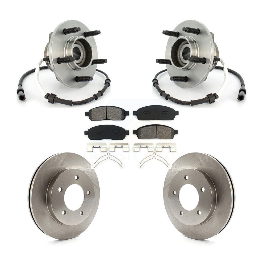 Kit de rotor et de plaquettes de frein avec roulement de moyeu avant, pour Ford F-150 4WD 2004 avec 4 roues AB