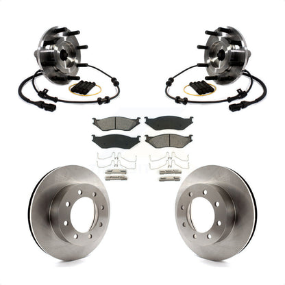 Ensemble de roulement de moyeu avant, Rotor de frein et Kit de plaquettes pour Ford F-550 Super Duty F-45