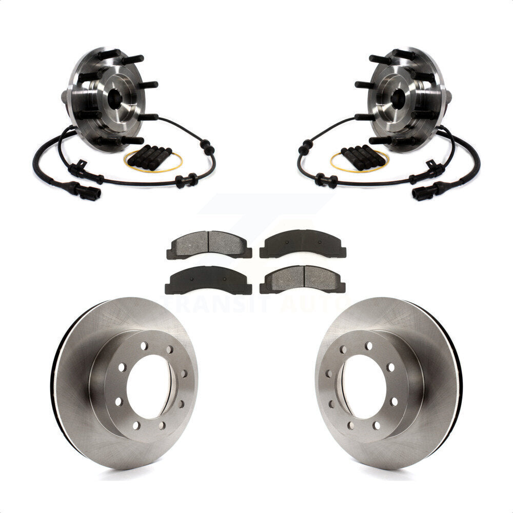 Ensemble de roulement de moyeu avant, Rotor de frein et Kit de plaquettes pour Ford F-250 Super Duty RW