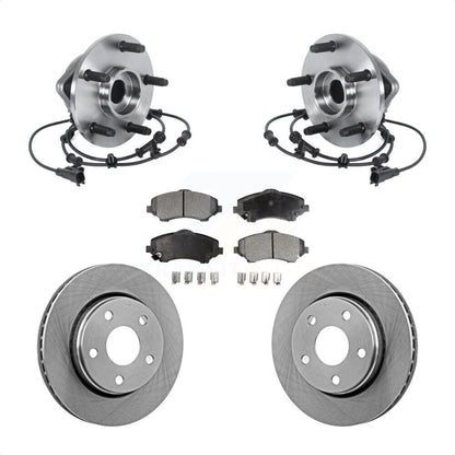 Kit de rotors et plaquettes de frein à disque d'assemblage de roulement de moyeu avant pour Jeep Wrangler JK