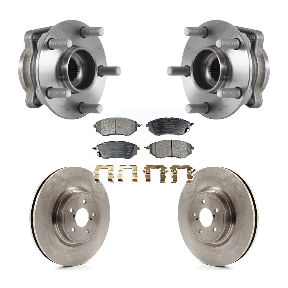 Ensemble de roulement de moyeu avant, Rotor de frein à disque et Kit de plaquettes pour Subaru Forester 2.0