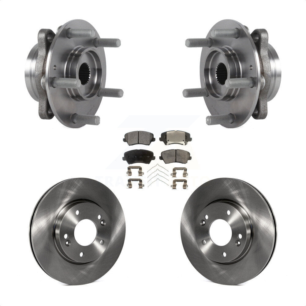 Ensemble de roulement de moyeu avant, Rotor de frein et Kit de plaquettes pour Hyundai Veloster Elantra G