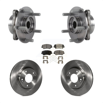 Ensemble de roulement de moyeu avant, Rotor de frein et Kit de plaquettes pour Hyundai Veloster Elantra G