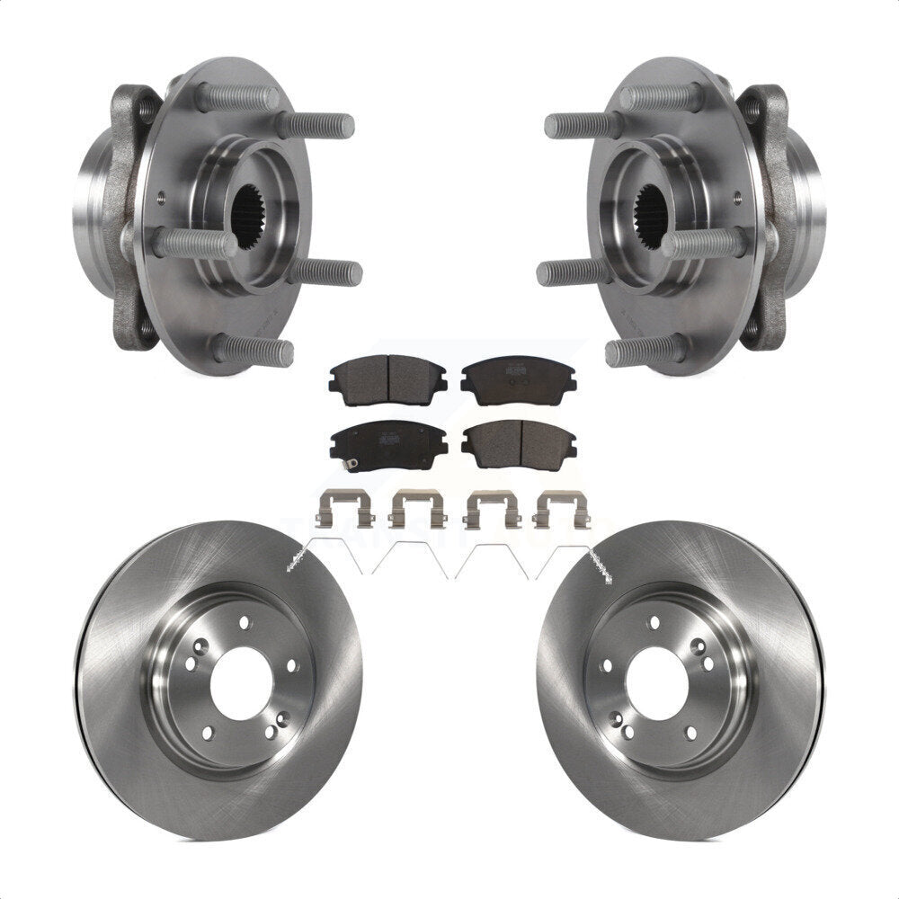 Kit de rotor et plaquettes de frein à disque, roulement de moyeu avant, pour Hyundai Elantra 2017 2020 1.6