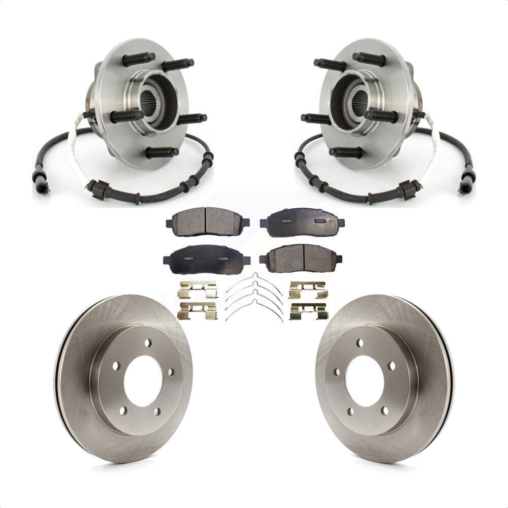 Kit de rotor et de plaquettes de frein avec roulement de moyeu avant, pour Ford F-150 4WD 2004 avec 4 roues AB