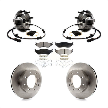 Ensemble de roulement de moyeu avant, Rotor de frein et Kit de plaquettes pour Ford F-550 Super Duty F-45
