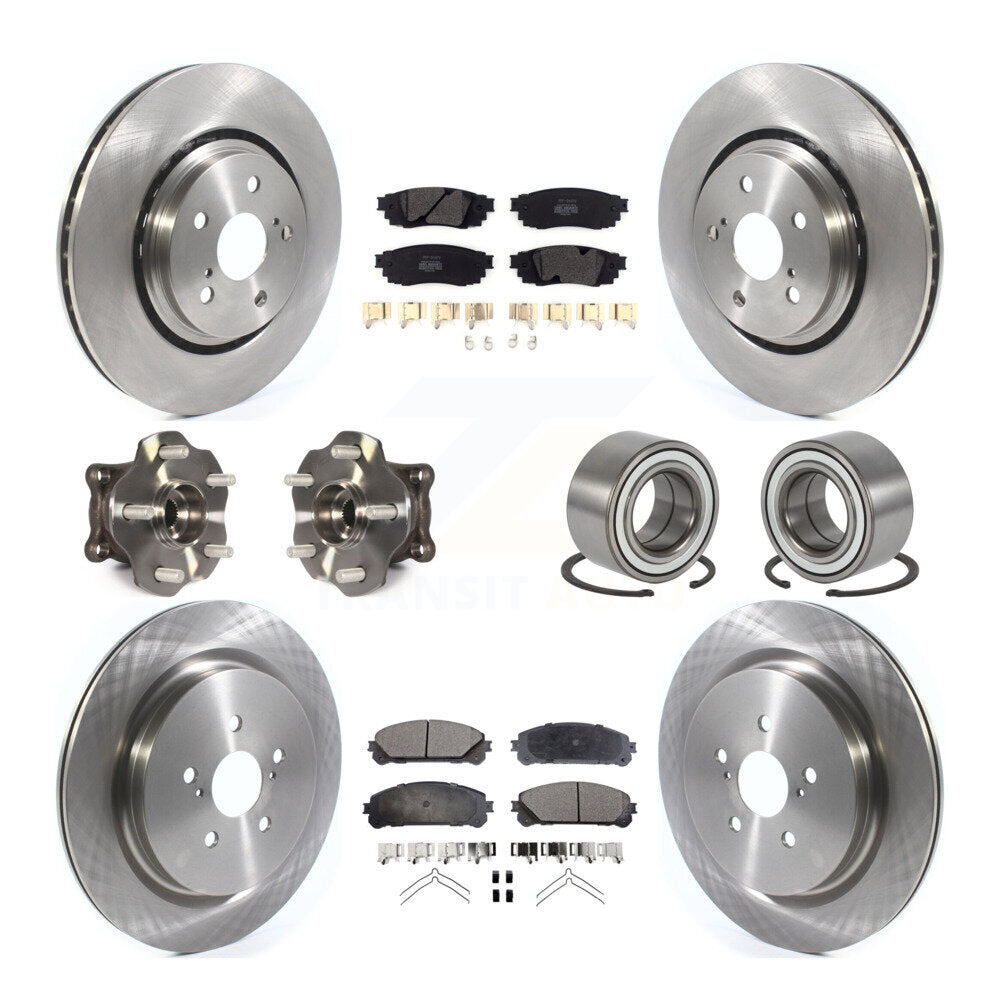 Kit de plaquettes de rotor de frein à disque, roulement de moyeu avant et arrière (10 pièces) pour Lexus RX350 AW 2016