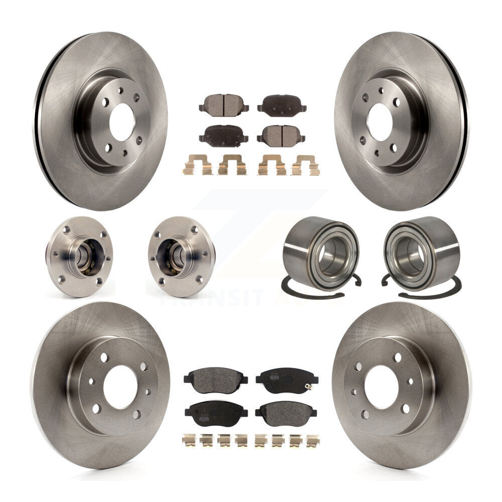 Kit de rotor et de plaquettes de frein à disque, ensemble de roulements de moyeu avant et arrière (10 pièces) pour Fiat 50
