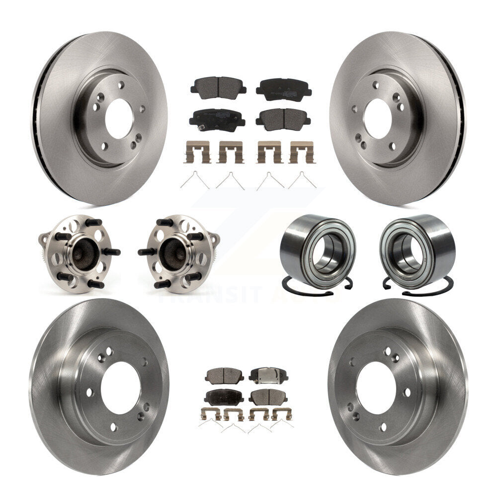 Kit de Rotor et plaquettes de frein à disque, roulement de moyeu avant et arrière (10 pièces) pour Hyundai Veloste