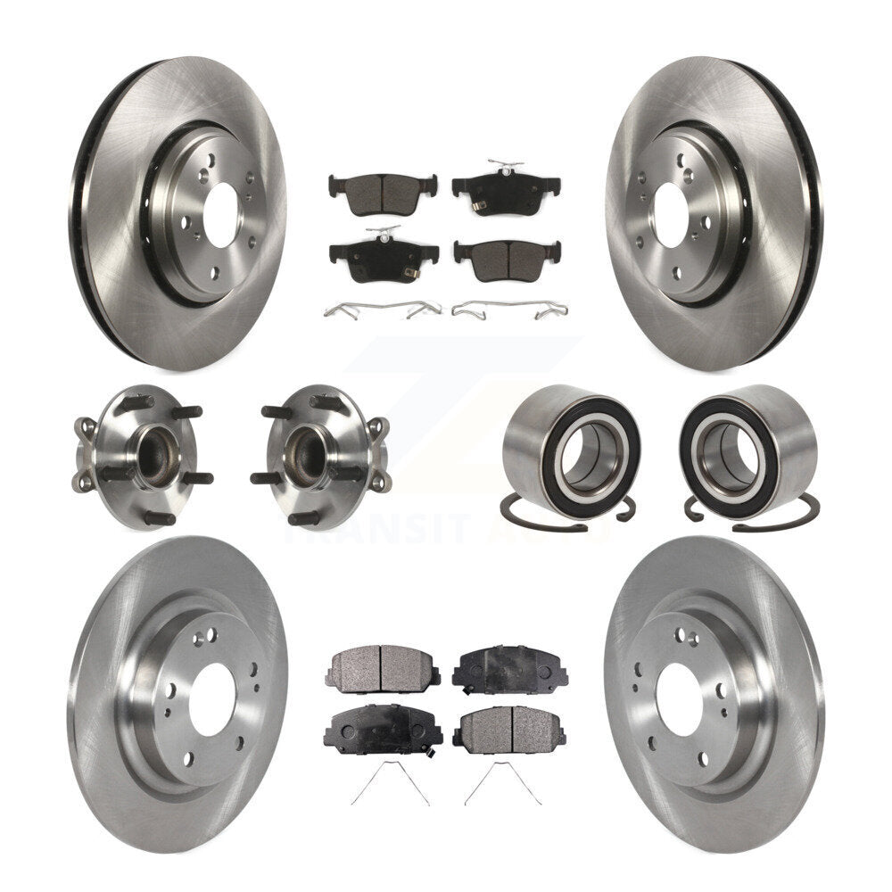 Kit de Rotor et de plaquettes de frein à disque, roulement de moyeu de roue avant et arrière (10 pièces) pour Honda Civi