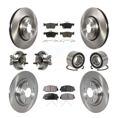 Kit de Rotor et de plaquettes de frein à disque, roulement de moyeu de roue avant et arrière (10 pièces) pour Honda Civi