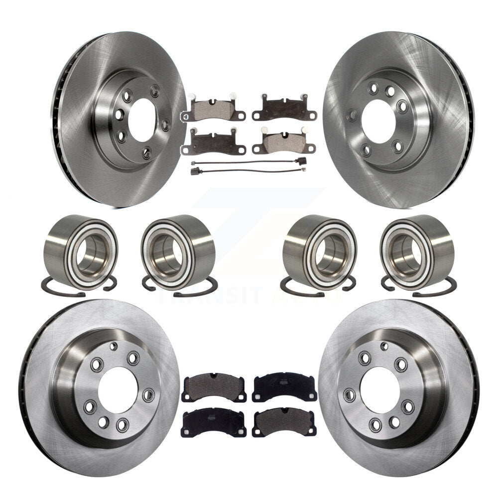 Kit de Rotor et de plaquettes de frein à disque, roulement de roue avant et arrière (10 pièces) pour Porsche Cayenn