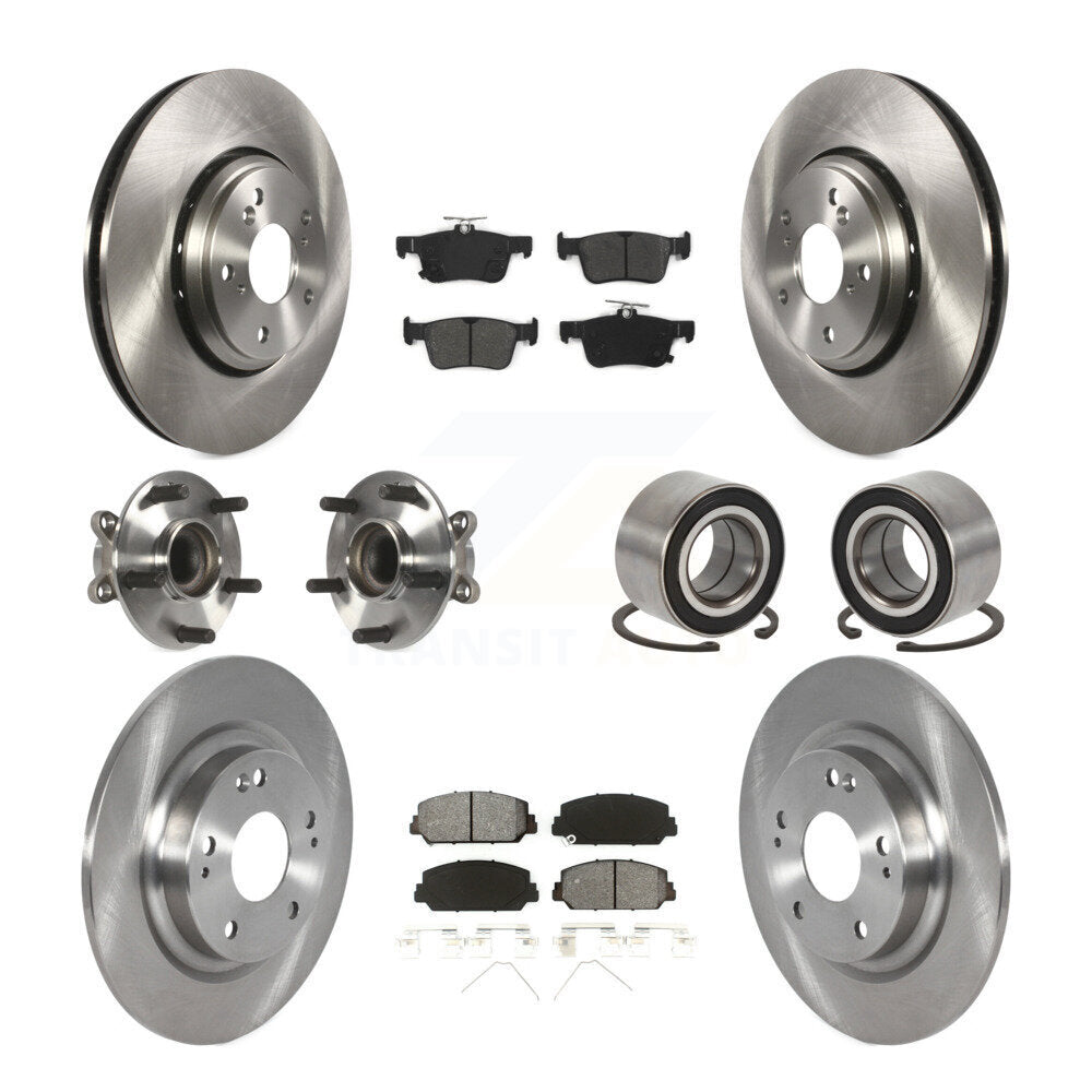 Kit de Rotor et de plaquettes de frein à disque, roulement de moyeu de roue avant et arrière (10 pièces) pour Honda Civi