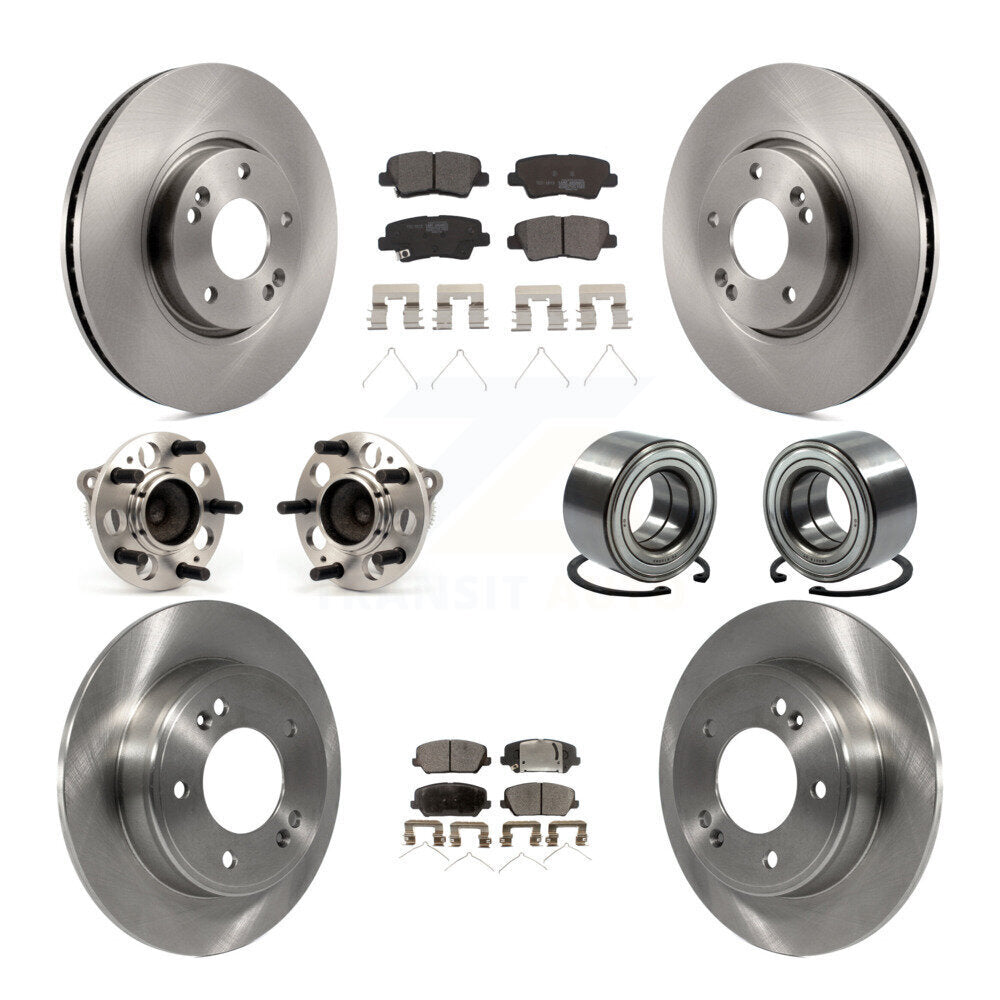 Kit de Rotor et plaquettes de frein à disque, roulement de moyeu avant et arrière (10 pièces) pour Hyundai Veloste