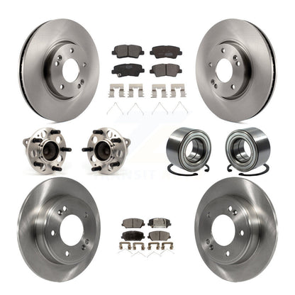 Kit de Rotor et plaquettes de frein à disque, roulement de moyeu avant et arrière (10 pièces) pour Hyundai Veloste