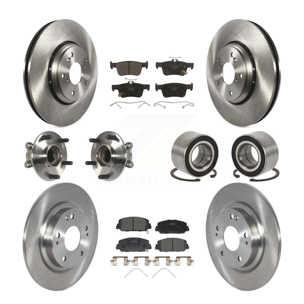 Kit de Rotor et de plaquettes de frein à disque, roulement de moyeu de roue avant et arrière (10 pièces) pour Honda Civi