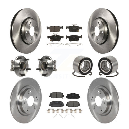 Kit de Rotor et de plaquettes de frein à disque, roulement de moyeu de roue avant et arrière (10 pièces) pour Honda Civi