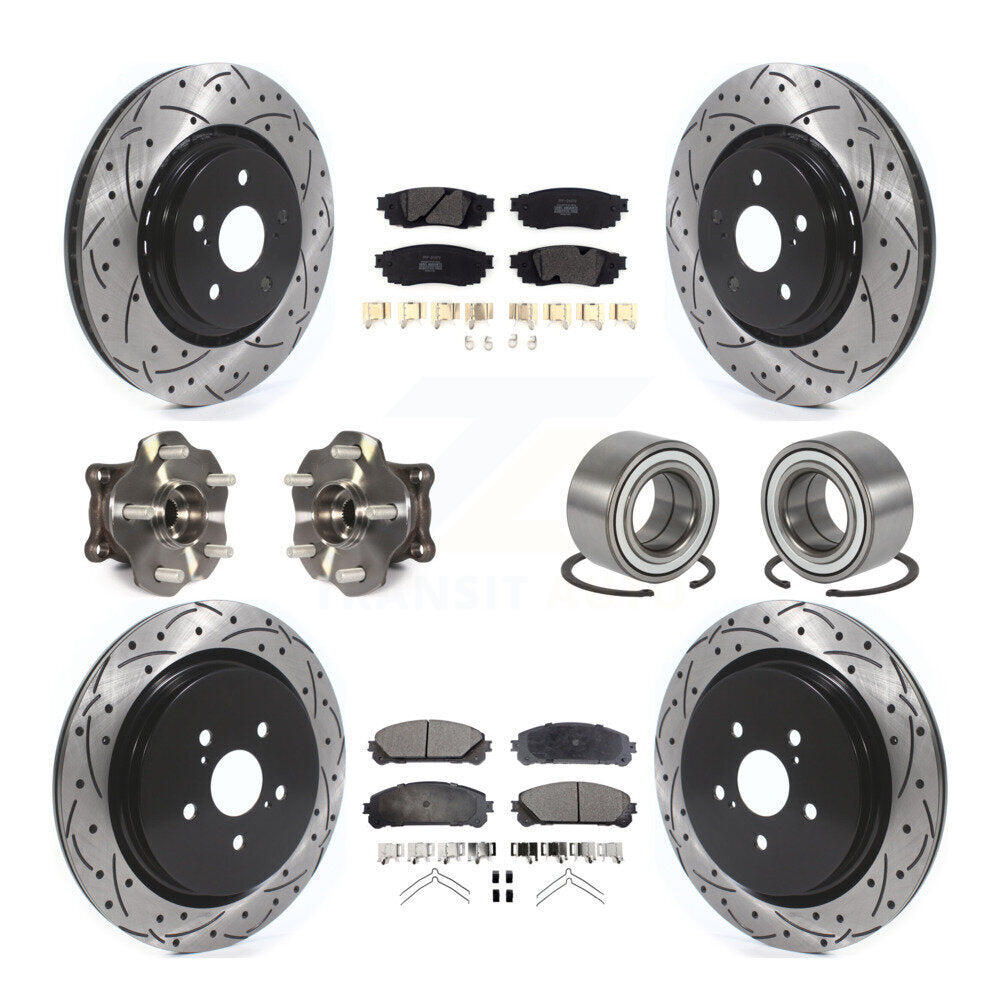 Kit de plaquettes de rotor de frein, roulement de moyeu avant et arrière (10 pièces) pour Lexus RX350 AW 2016