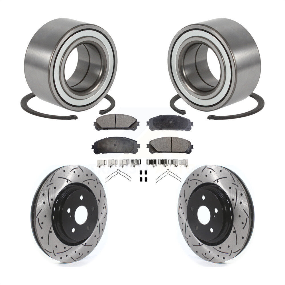 Kit de plaquettes de Rotor de frein à fente percée avec roulement de roue avant, pour Lexus RX35 2016