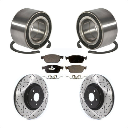 Kit de plaquettes de Rotor de frein, roulement de roue avant, fente percée, pour Ford Focus Lincoln MK