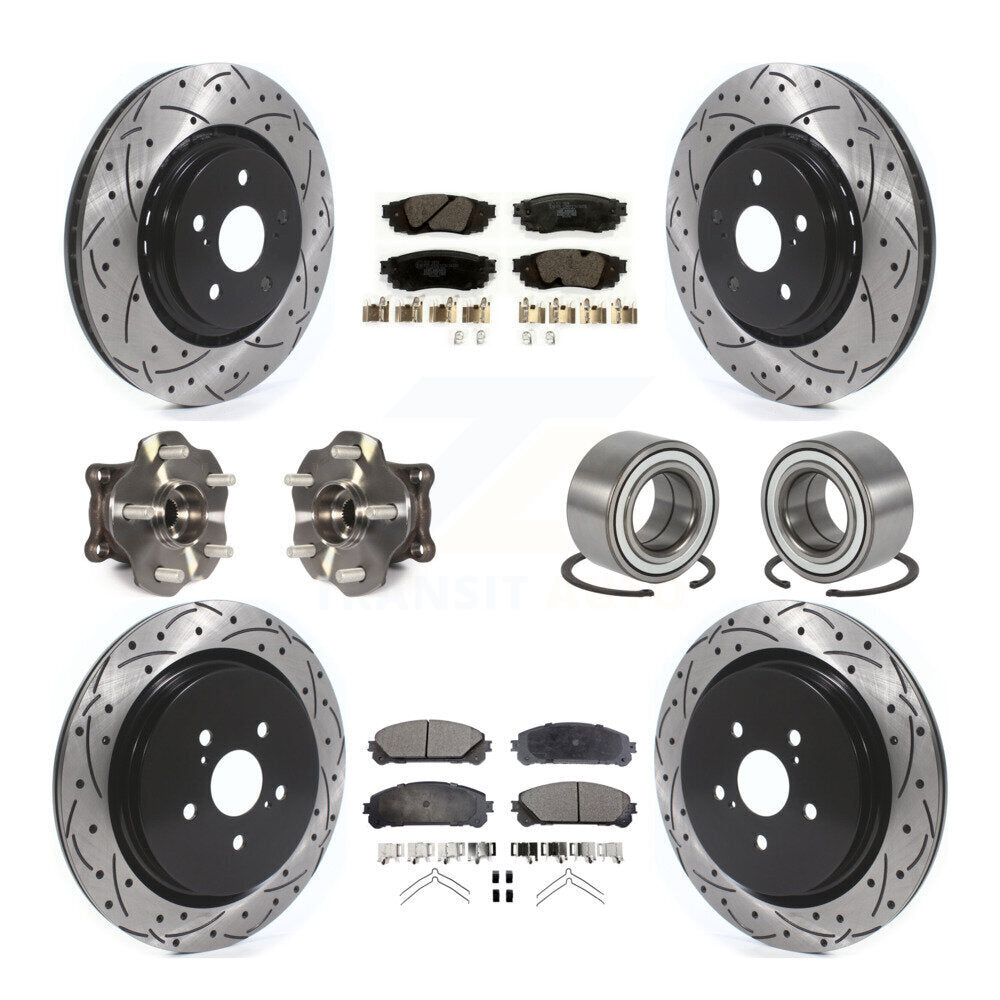 Kit de plaquettes de rotor de frein, roulement de moyeu avant et arrière (10 pièces) pour Lexus RX350 AW 2016