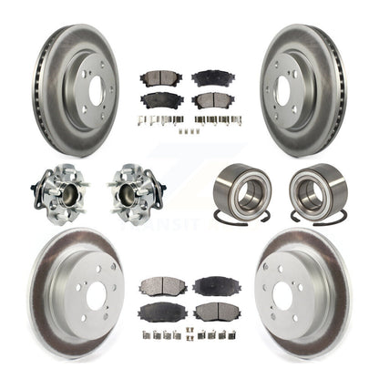 Kit de plaquettes de rotor de frein, roulement de moyeu avant et arrière (10 pièces) pour Toyota Prius 17-18