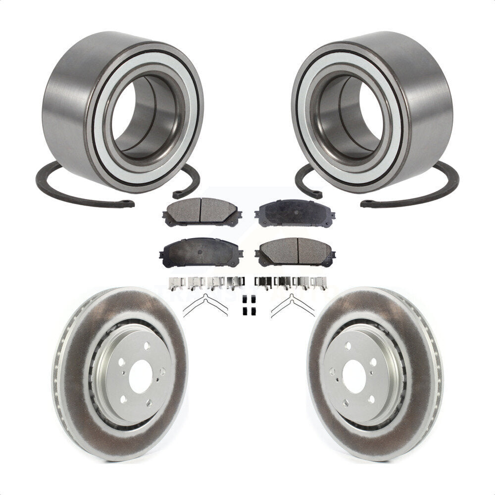 Kit de rotors et plaquettes de frein à disque enduits de roulement de roue avant pour Lexus RX350 2016