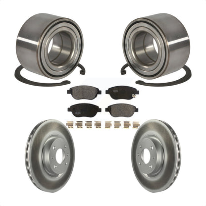 Kit de rotors et plaquettes de frein à disque enduits de roulement de roue avant pour Fiat 500
